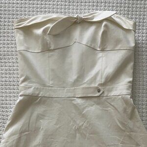 Tibi Strapless White Mini Dress size 8